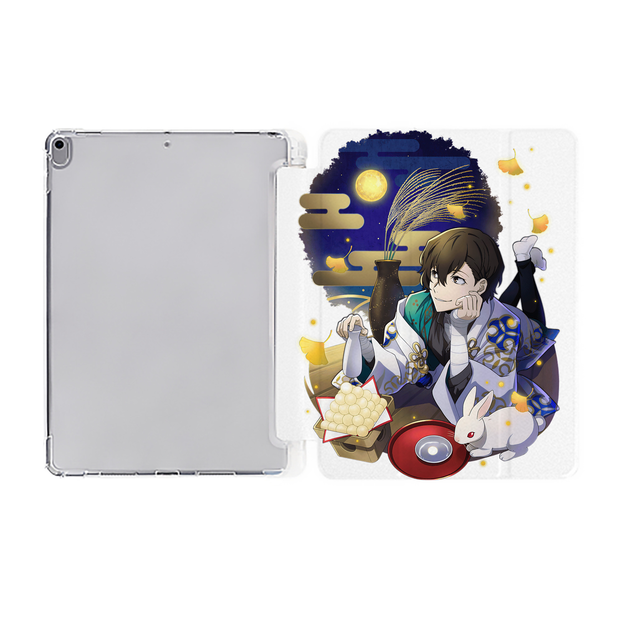 （画像用） 文豪ストレイドッグス Bungo Stray Dogs IPad ケース ペン収納付き 三つ折りスタンド PUレザー×シリコン 対応機種9.5/10.5/10.9インチ